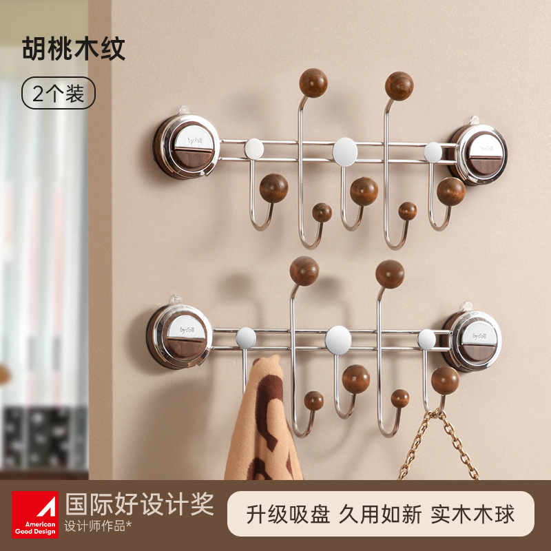 Gancho de ventosa detrás de la puerta, sin perforación, mochila de carga fuerte, almacenamiento en el hogar, percha de pared, gancho de dormitorio