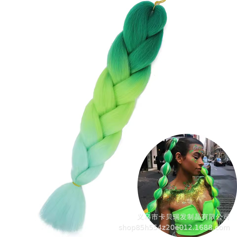 Xuchang pelucas al por mayor seda de alta temperatura teñido africano gran trenza jumbobraid fibra química colorida trenza sucia venta caliente
