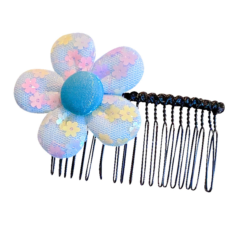 Niña peine de flores para niños artefacto de pelo roto peine de pelo Internet celebridad chica flequillo acabado horquilla peine de pelo roto tocado