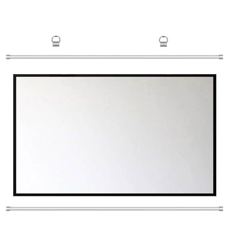 高清投影幕布免打孔壁挂幕布投影布挂墙投影仪幕布家用