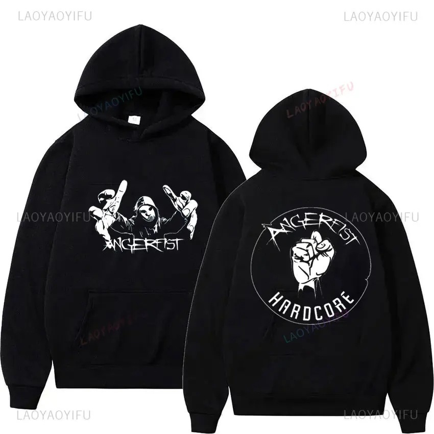 Moda Angerfist Men Hoodies HARDCORE TECHNO MAINSAM GABBA