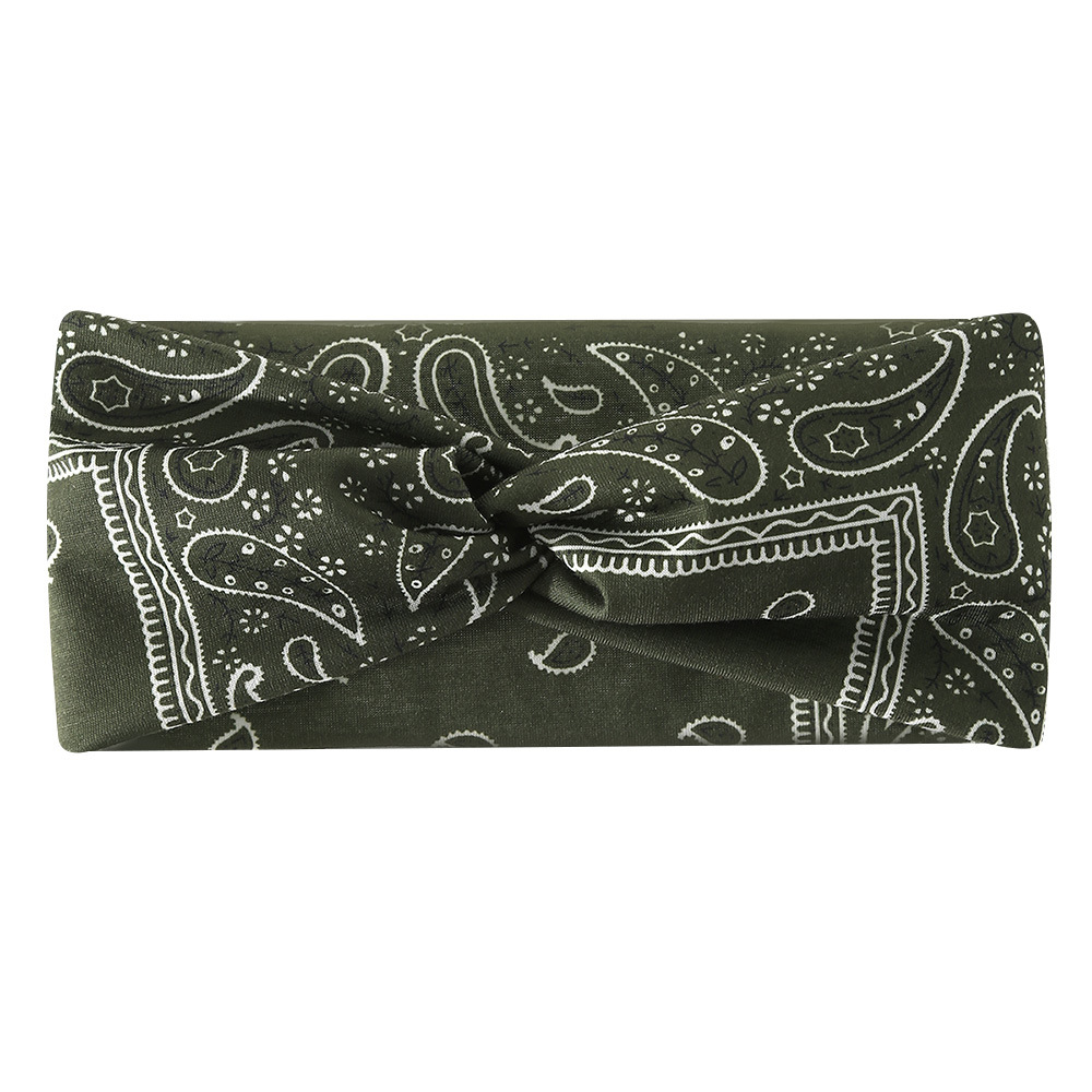 Europa y América de yoga bohemio deportes banda para el cabello elástico antideslizante banda para el cabello de ala ancha entrenamiento correr sudor-absorbente diadema de las mujeres