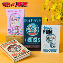 正版授权猫和老鼠硬皮彩页笔记本儿童卡通记事本三折页磁吸扣