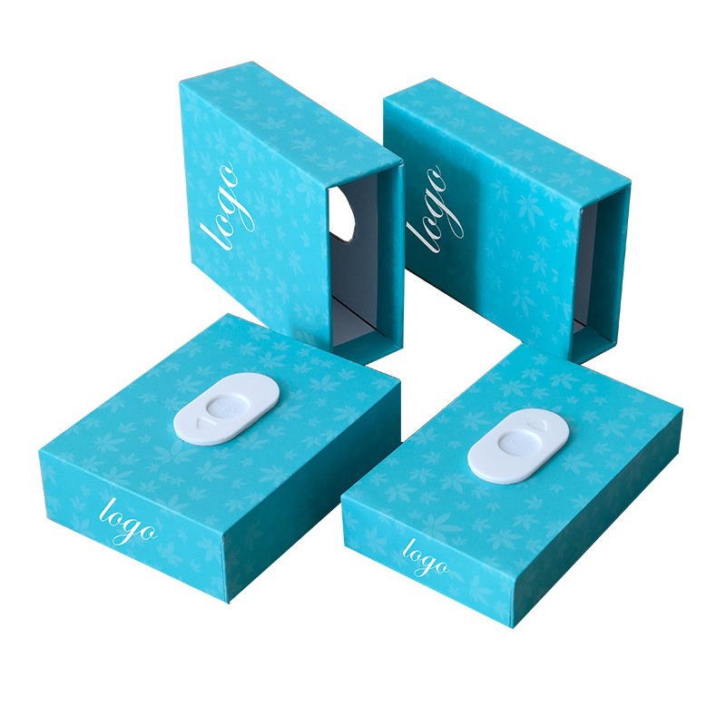 定制儿童锁按键包装盒5支卷烟抽屉礼盒定做雾化器抽拉式包装纸盒