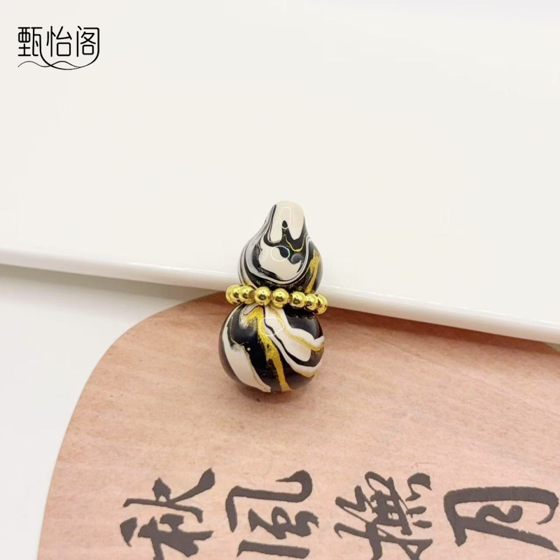 油画大漆葫芦金珠跑环腰线飘漆葫芦吊坠挂饰文玩配饰配件diy饰品|undefined