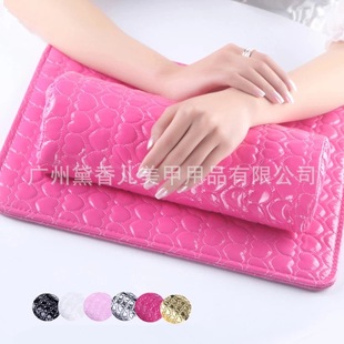 Nail Art Semi-round Leather Peach Heart Semi-round Hand Pillow Set Removable and Washable Leather Hand Pillow 2-piece Set Dust-proof Pad with Pull Wire
