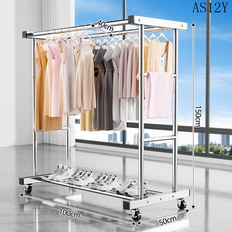 [더블폴 - 단층수납 100cm] 두꺼운 아연도금 - 프리메탈휠