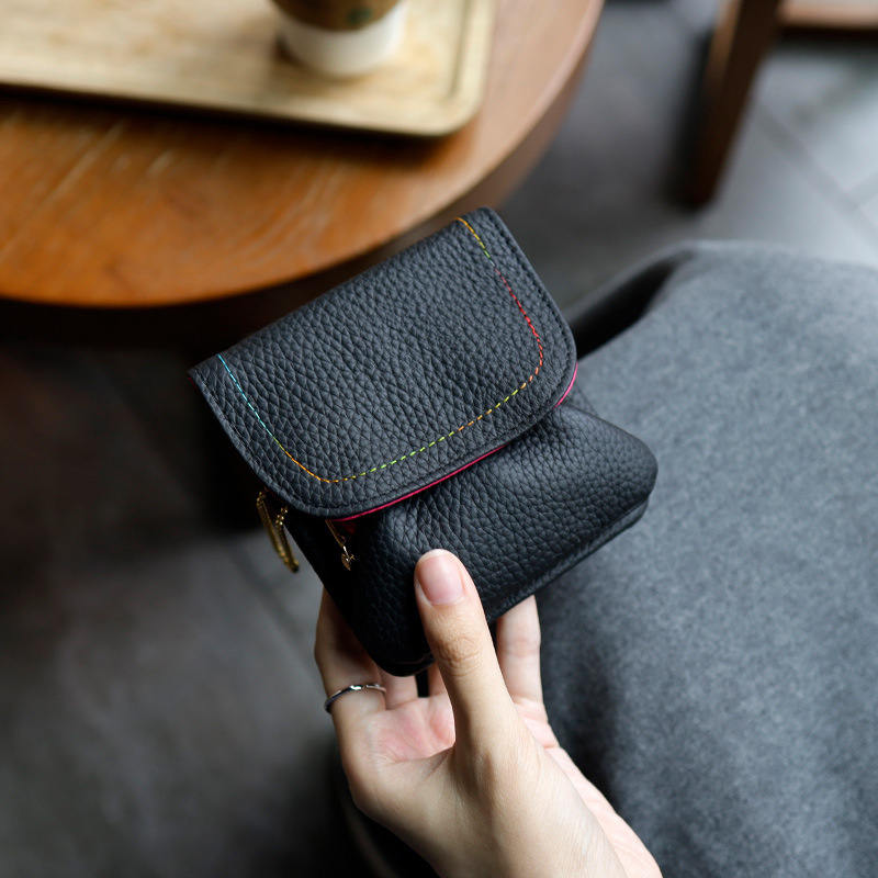 おしゃれな本革レディース小銭入れ多機能大容量ゴールドバッグクロスボディスモールバッグ日本製収納袋コインバッグ|undefined