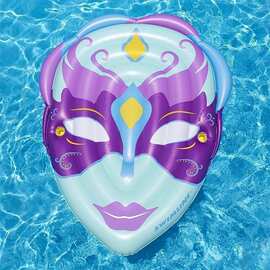 跨境批发充气水上脸谱躺椅浮排 泳池休闲漂浮床垫沙滩日光浴浮床