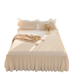 Princess Style Bed Skirt Single Piece Wholesale Lace Bedspread Style Bed Sheetss with Skirt Bed Cover Quilted Bed Apron