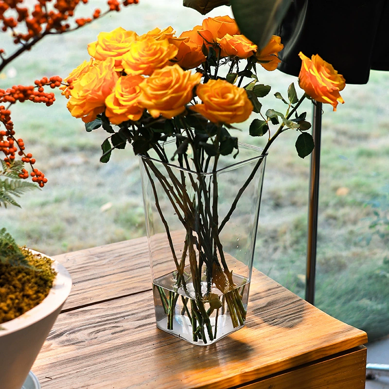 Новый акрил пробуждает ведро цветочный магазин цветочный материал