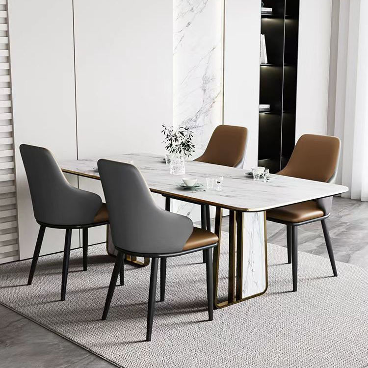 Exportación transfronteriza italiana silla de tela silla de mesa de comedor de lujo ligera silla de alta sensación silla de comedor moderna simple