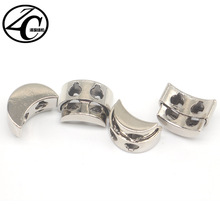 月亮形双孔弹簧扣箱包配件调节纽扣羽绒服抽绳休闲裤裤脚收紧绳扣