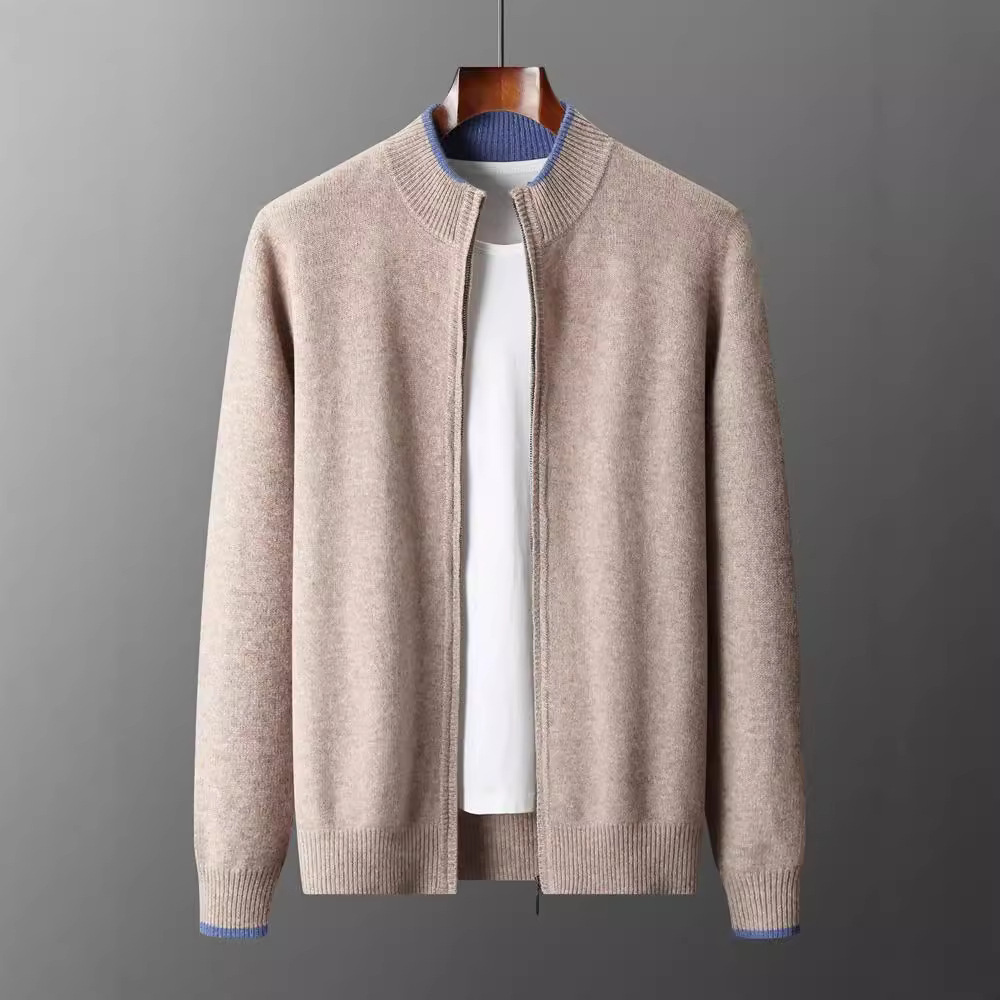 Demi-season cardigan with zipper