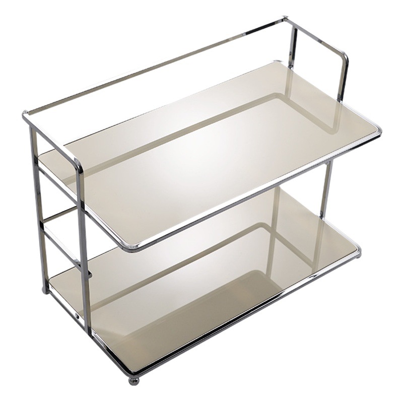 デスクトップ収納ラックマグカップホルダー化粧品収納ラックバスルームバスルーム小規模オフィス鉄棚