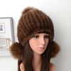 Cute woven baseball cap, keep warm fashionable winter hat, Korean style, increased thickness