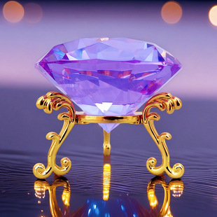 5cm/8cm Glass Artificial Crystal Diamond Ornaments Base Light Luxury Style Counter Decoration Home Crystal Ornaments