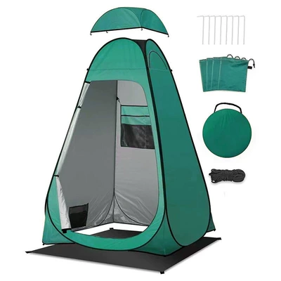 Avtomobil dam çadırları — shower tent, shower cover, toilet - upgraded-version-in-dark-green-single-person-1212-19m