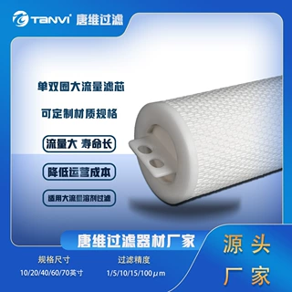 大流量PP折叠滤芯 高通量长寿命 反渗透RO系统前置保安过滤 专用