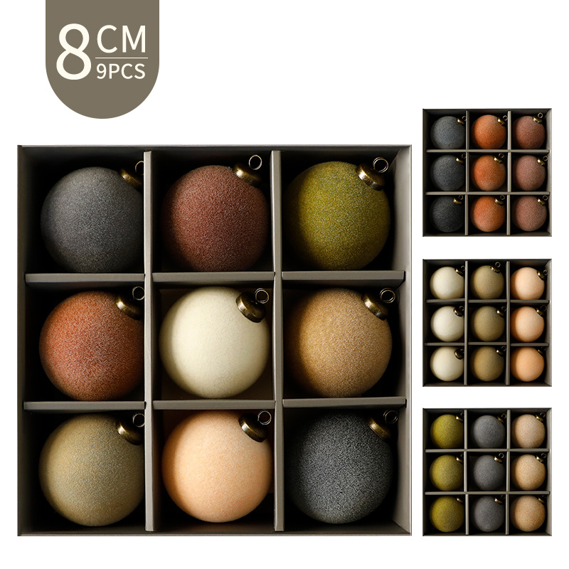 Amazon Navidad colgantes DIY Navidad escenario arreglos floc bola árbol de Navidad decoración bola colgantes spot