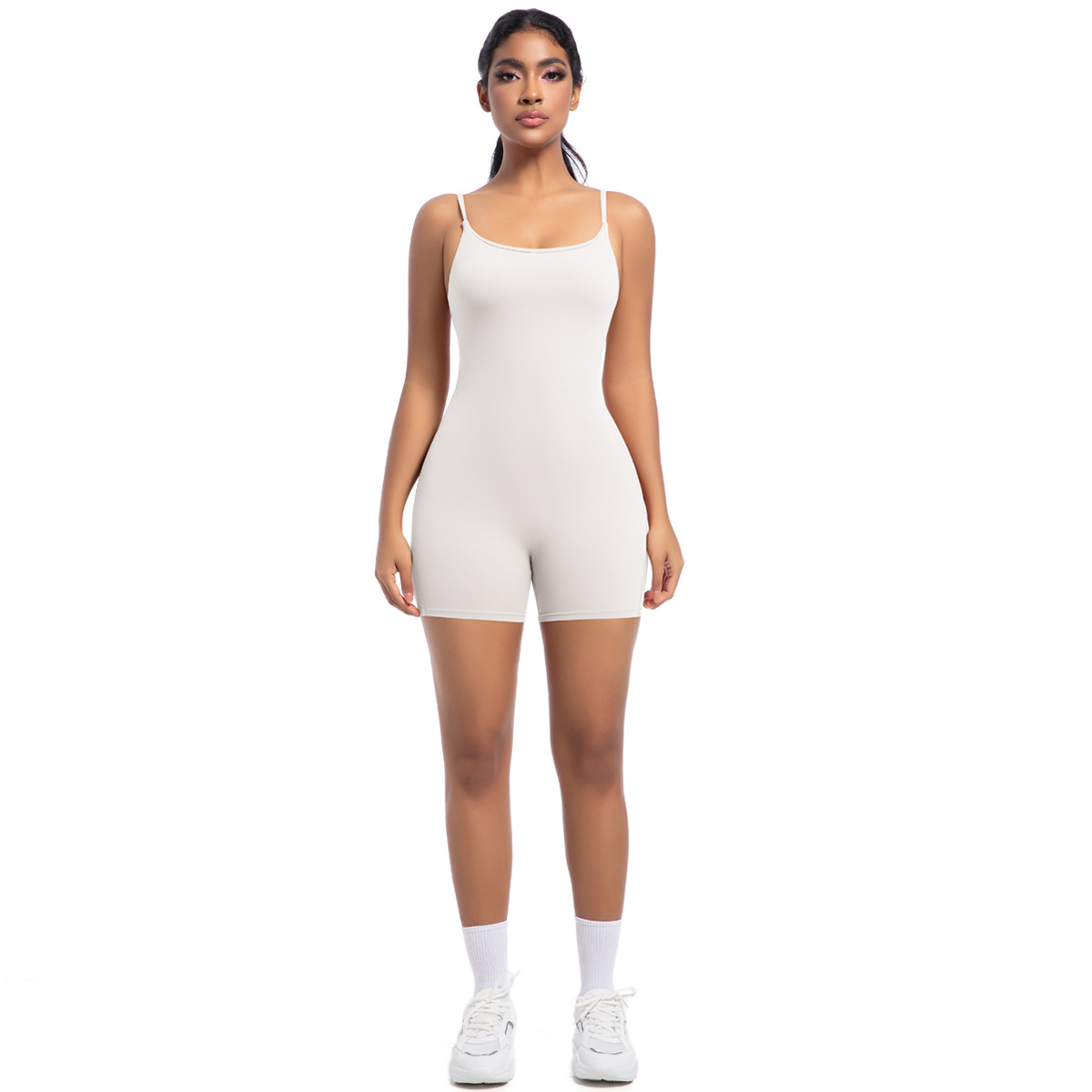 Neuer Stil Naked Feel Strap Jumpsuit Tanz Lauf Fitness Sport Enger Yoga-Anzug_voghion.com