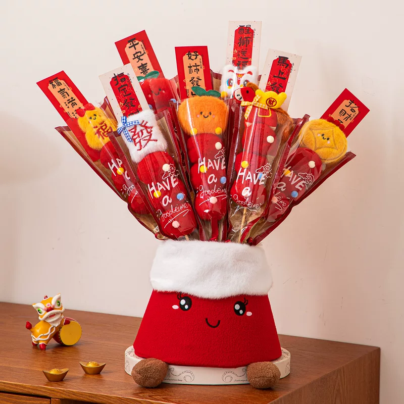 Новый 2026 плюшевое украшение «кандированные ягоды» Год Лошади, новогоднее украшение, милый подарок