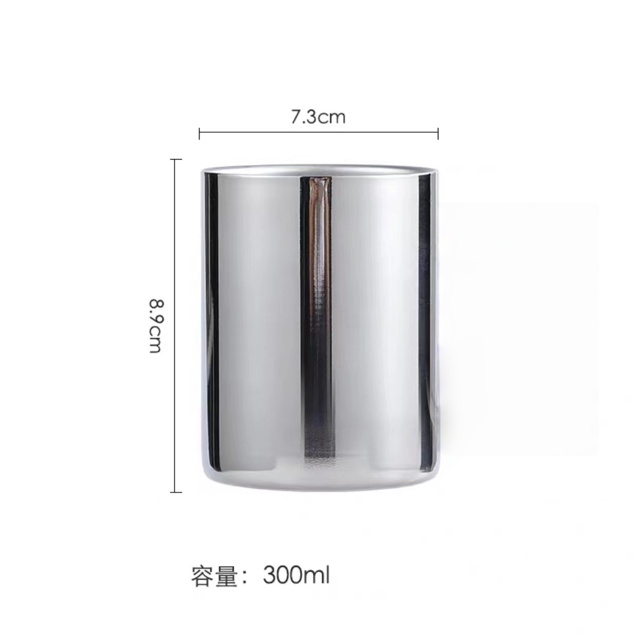 304 acero inoxidable de doble capa taza de agua aislante taza de boca de niños taza con tapa taza doméstica taza de comedor de jardín de infantes