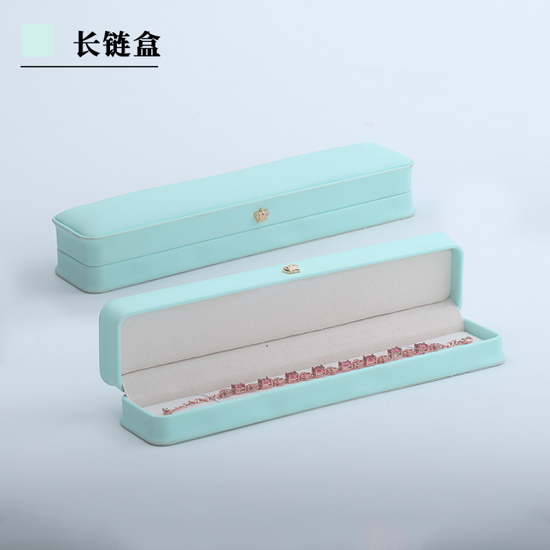 Caja de embalaje de joyería de coronas redondeadas pu caja de embalaje de joyería caja de embalaje de pulseras joyería colgante caja de anillo de pulseras