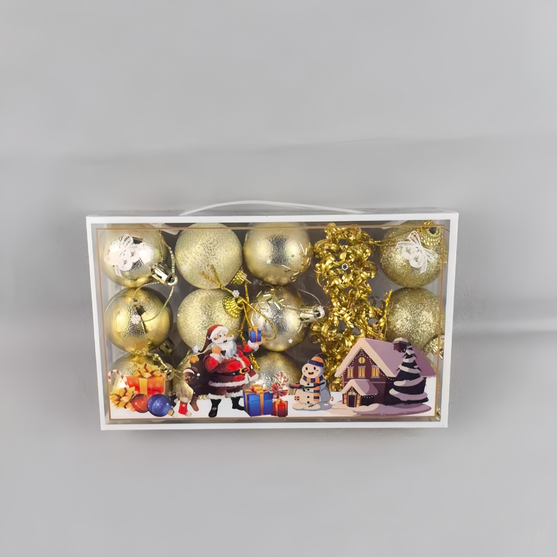 Nuevos Adornos navideños transfronterizos cuelgan bolas navideñas juego de bolas navideñas colgante de árboles de Navidad caja de regalo bolas navideñas q image 31