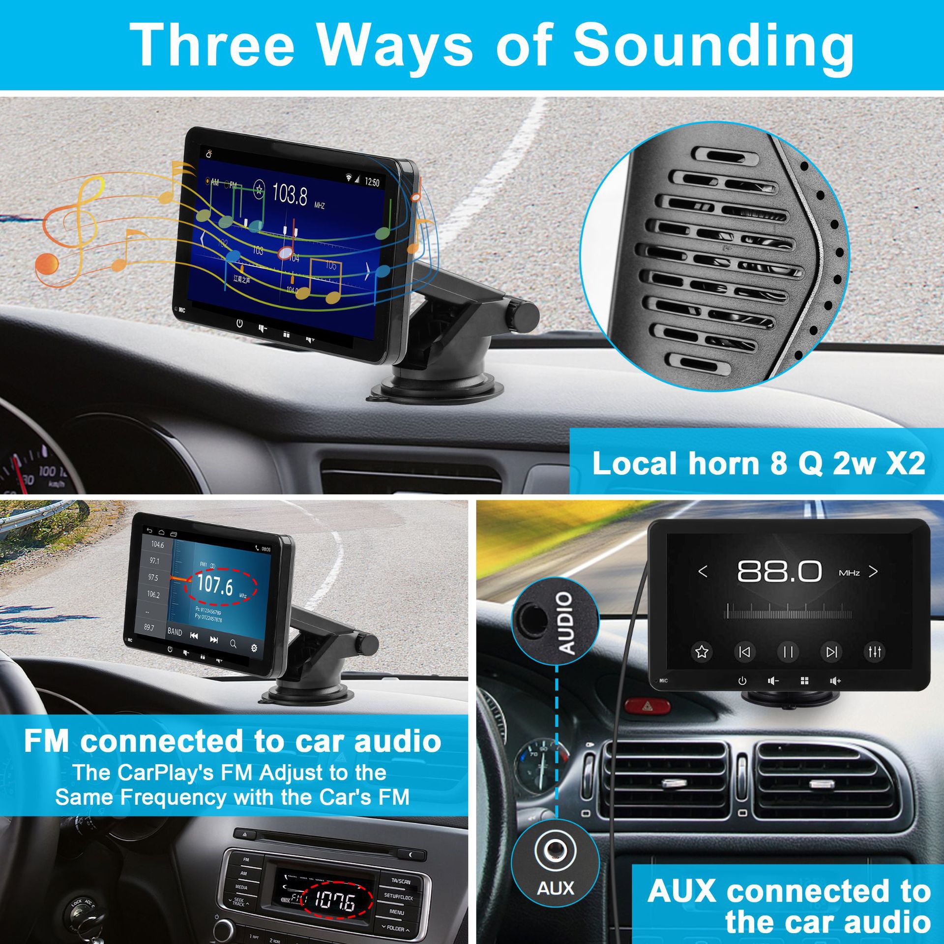 Cross-Border 7inch Portable In-Car Screen Projection Mp5 Player Carplay Car Navigation Ips High-Definition Screen Smart