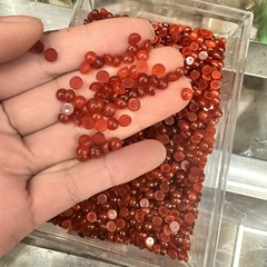 クロスボーダー直売天然紅瑪瑙円形5mm戒面欧米ファッション瑪瑙裸石宝石卸売り半製品