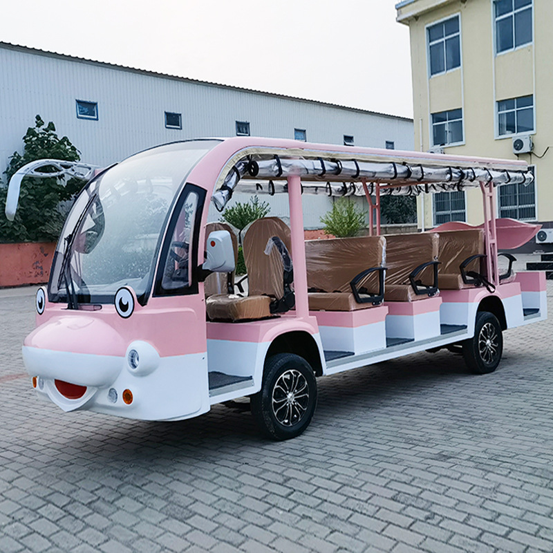 Cartoon-Style Tourist Park Shuttle Bus, Reception Bus, Sightseeing Bus, Electric Four-Wheel Sightseeing Bus for Scenic Areas
