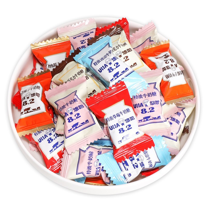 Uha悠哈特濃キャラメルミルク味覚糖ばら積高級喜糖卸売り児童レジャースナックキャンディー