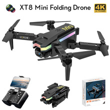 跨境XT8无人机航拍小型四轴飞行器轴双镜头定高遥控玩具彩灯飞机