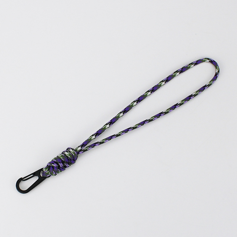 Nueva Tarjeta de cuerda de cuello de cordón multifuncional Teléfono móvil Clave cuerda de muñeca corta cuerda de paraguas tejida a mano anti-perdida