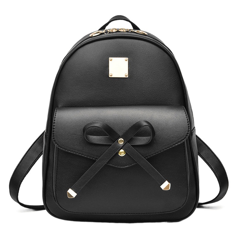 Mochila transfronteriza [Mochila] Superventas 2025 Nueva moda Mochila de tres piezas Gran capacidad Estilo coreano Lazo Bolso de mujer