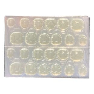 New ultra-thin sticky jelly glue yellow glue manicure double-sided adhesive wholesale waterproof one piece 24 tablets wear nail jelly glue