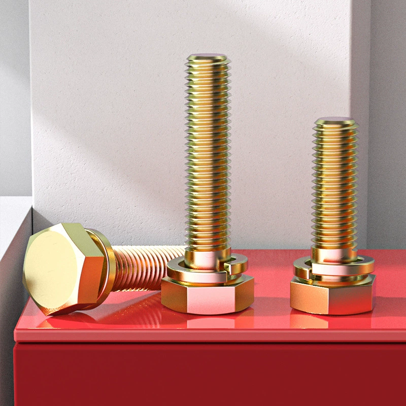 8,8 класс внешний шестигранник пружинная шайба комбинация болт GB9074.15 Шестигранная головка два комбинированных винта паровой стандарт Q142