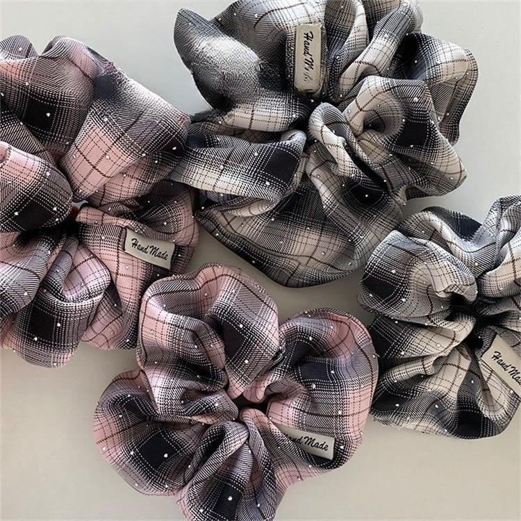 13g Weight Gradient Fabric Large Bow Hairband Mesh Rhinestone Large Low Bun Simple Hairband Accessory