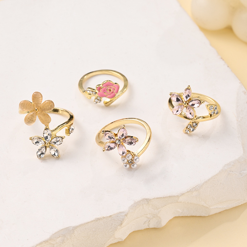 Minimalist Stackable Ring Set With Cubic Zirconia For Women_voghion.com
