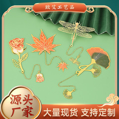 絶妙な蓮の花の金属ブックマーク在庫卸売ホリデー卒業ギフト学生金属ペンダント印刷ブックマーク