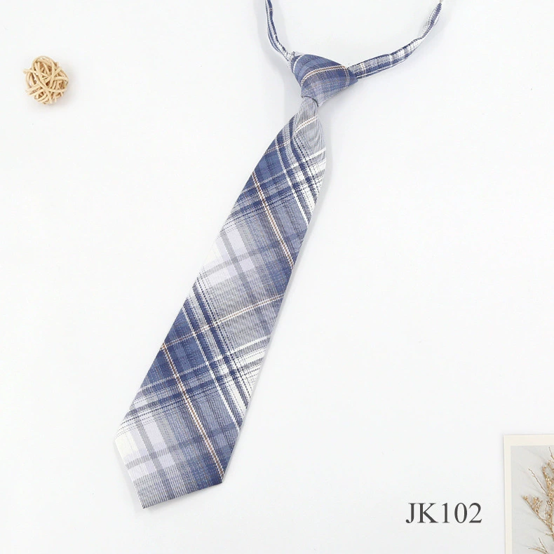 Заготовка на петлях Lazy Tie JKDK, школьная форма в клетку колледжного стиля, регулируемая 7×33 см