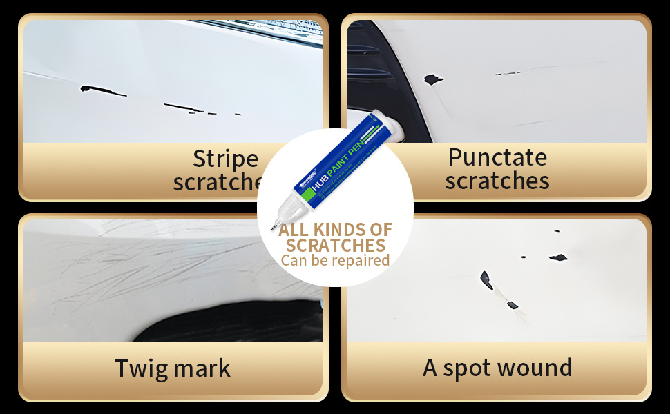 Cross-Border Car Repair Paint Pen Paint Surface Repair Pearl White Silver Gray Black Paint Pen to Remove Scratches Paint Pen Factory
