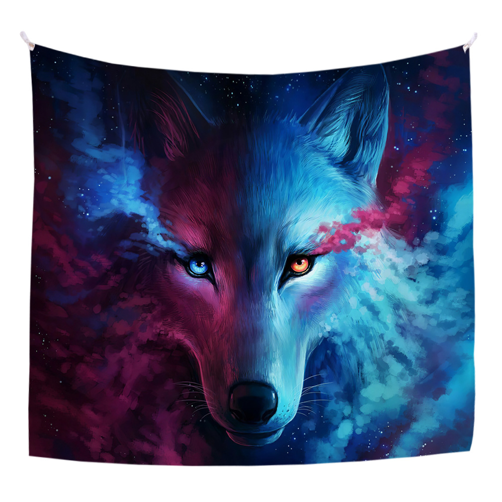 跨境家居床头房间装饰挂毯 动物系列挂布印花壁挂布 背景墙布热销