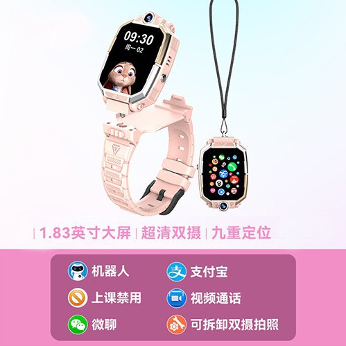 Official Genuine 5g Smart Children's Card-Insertable Phone Watch with Rotating Dual Camera, Detachable, Supports Wi-Fi, Suitable for Students, Boys and Girls