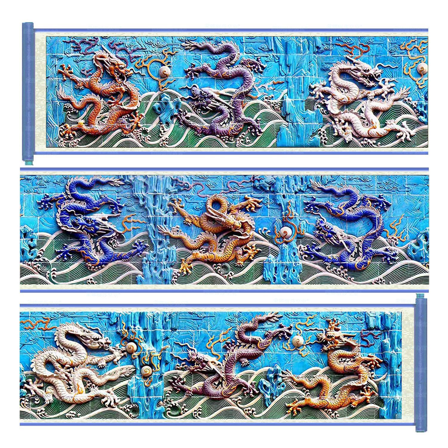 Monalisa Royal punto de cruz Kowloon pared panorámica nuevo impreso estilo chino gran colección bordado hecho a mano image 5