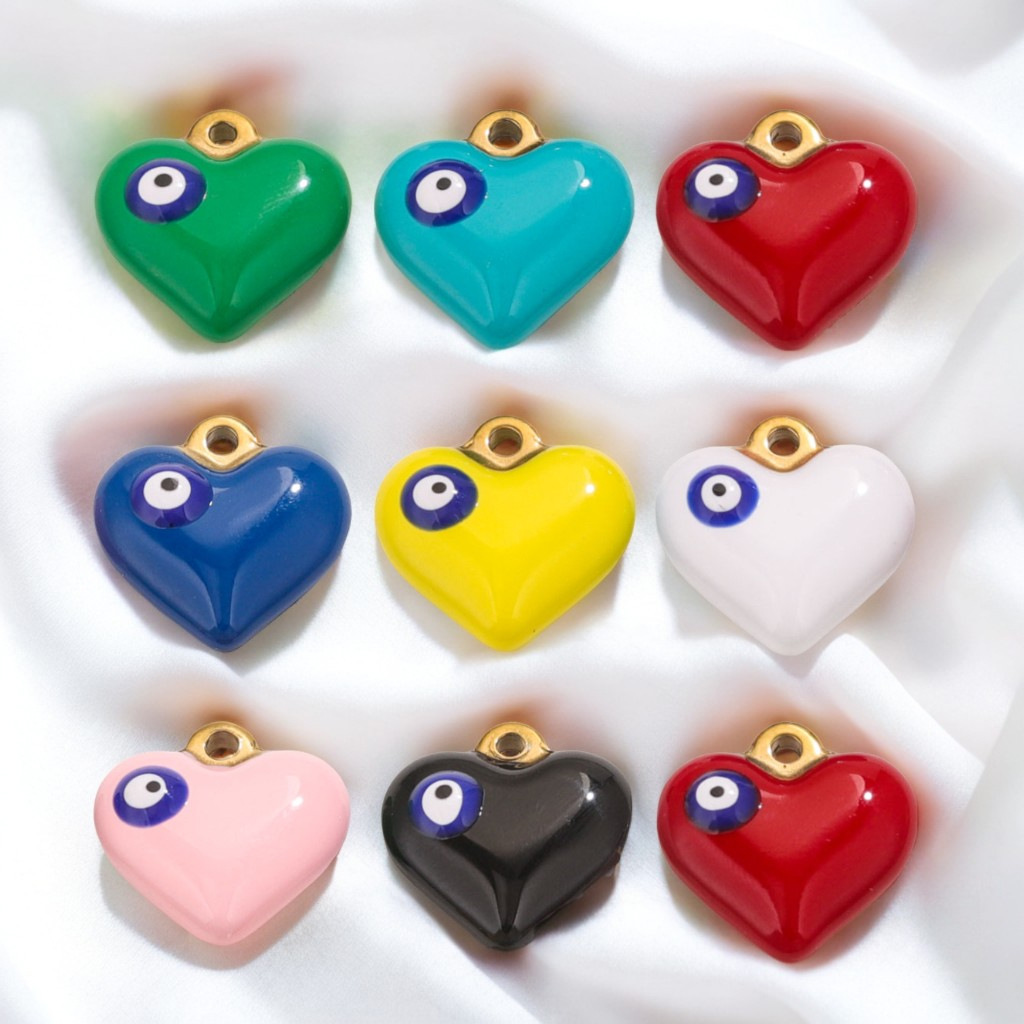 DIY Jewelry Accessories Classification 5 PCS/Package Quantity 5 PCS/Package 304 Stainless Steel PVD Coated Real Gold Plated Heart Shape Pendant DIY Jewelry Accessories