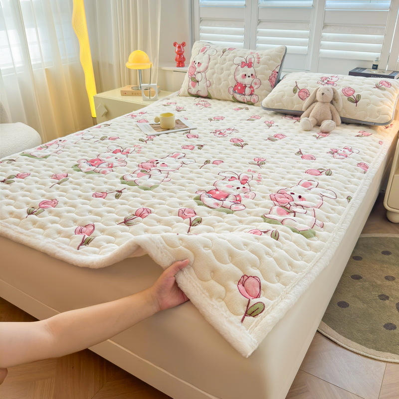 Nuevo colchón de leche grueso colchón de cama caliente colchón de franela antiestático colchón de cama caliente rápido