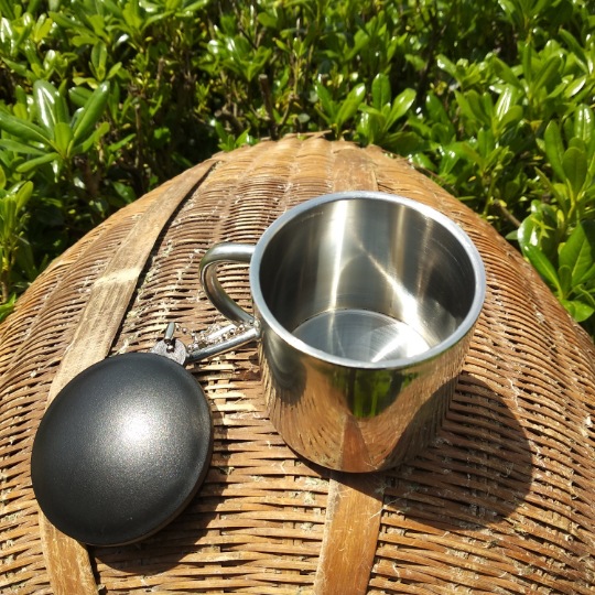 304不锈钢水杯迷你便携式茶杯子带手柄双层保温旅行小酒杯酒1新品