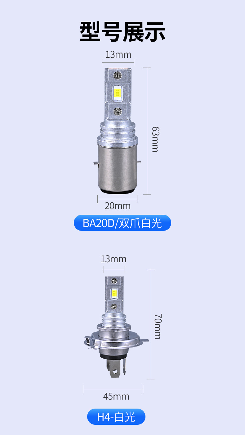 Motorcycle LED Headlight 12V-80V
